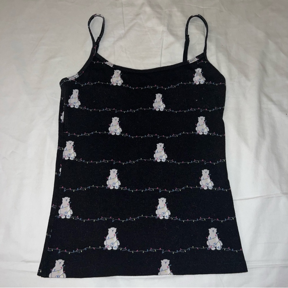 Aeropostale holiday polar bear lights cami S